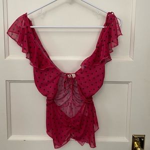 Urban Outfitters Leila Ruffle Top